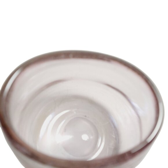 Vintage Light Pink Glass Vase Candleholder 7.5" Tall Flowers or Candles - Picture 4 of 7